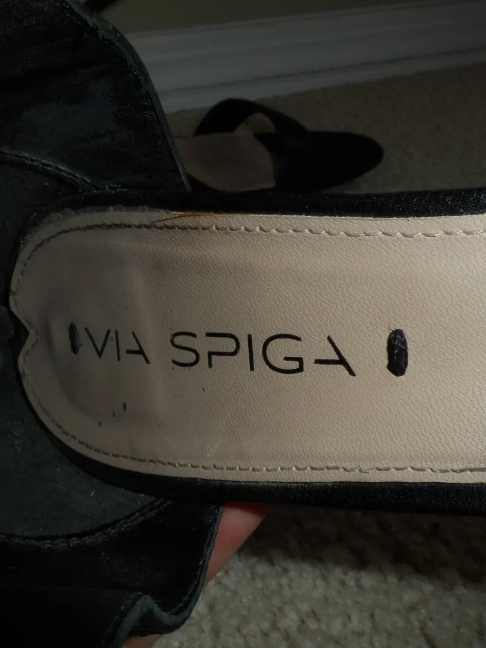 Via Spiga- Genuine Leather Black Strappy Heels - size 8.5 - Picture 9 of 13